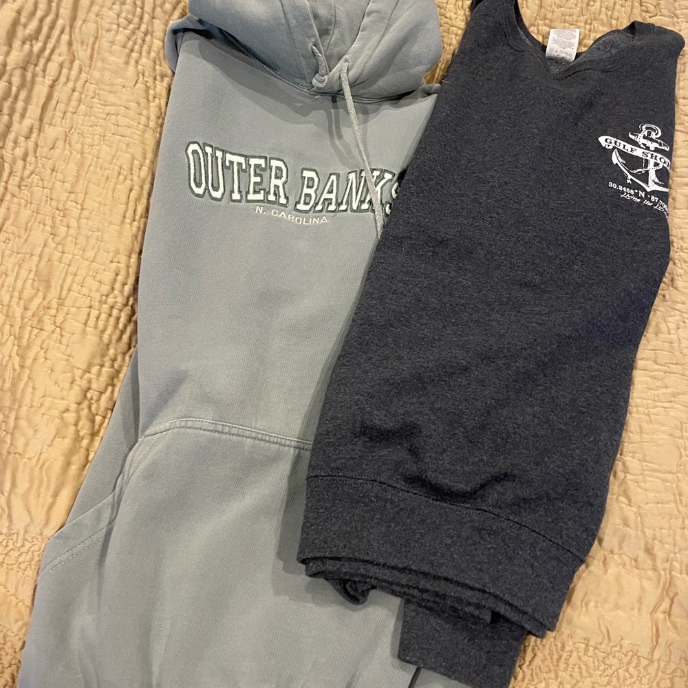 Outer Banks Hoodie and Gulf Shores Sweatshirt